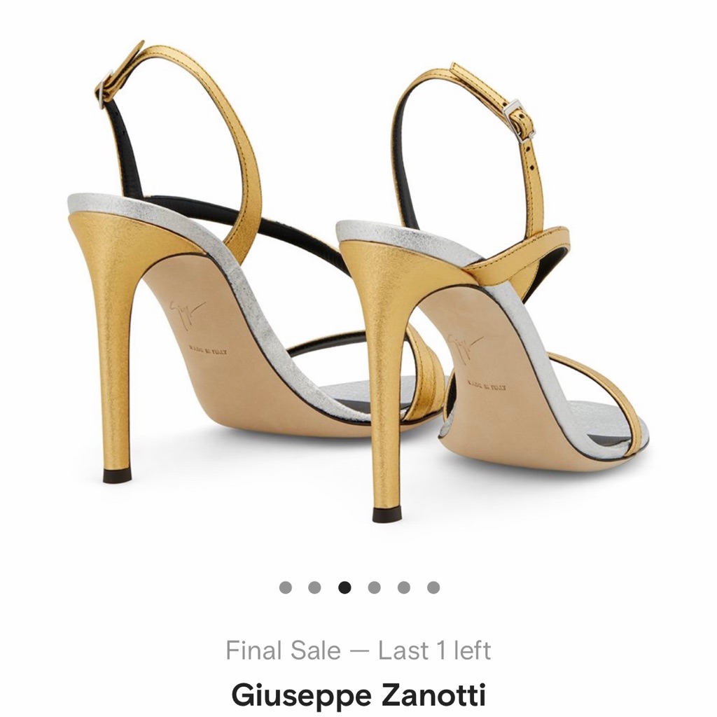 Gold And Silver Giuseppe Zanotti Heels